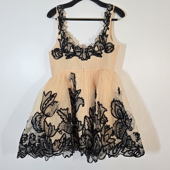 NWT Anthropologie Maeve Sleeveless V-Neck Lace Fit N Flare Mini Dress 8 - Picture 5 of 11